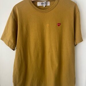 Comme des Garçons PLAY Mustard Crewneck Tee